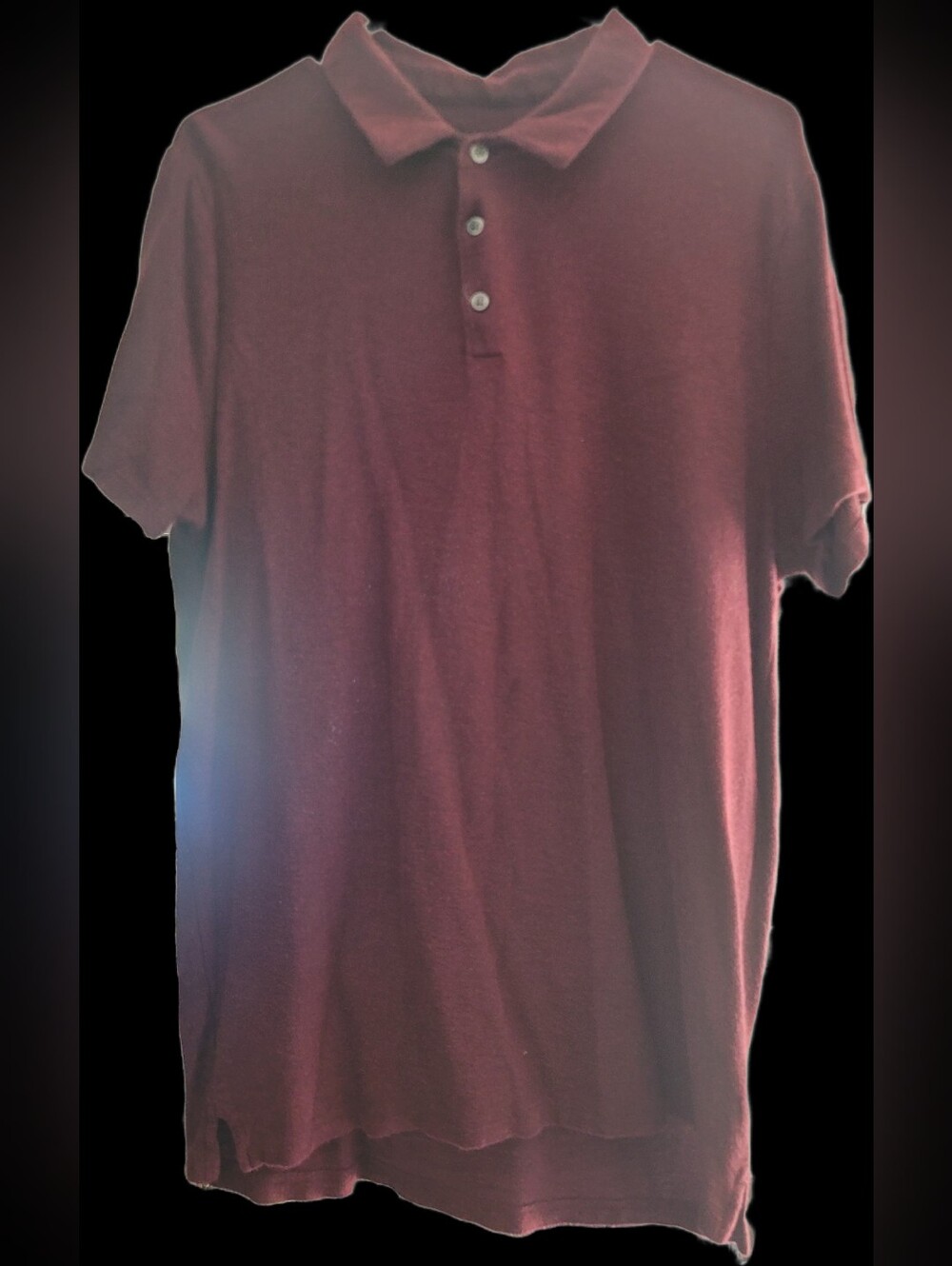 Marc Anthony Men's Burgundy Polo Shirt Burnt Plum Size Large Luxury Slim Fit